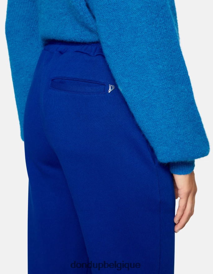 femmes vêtements DONDUP bleu royal pantalon large en polaire 8826D0188