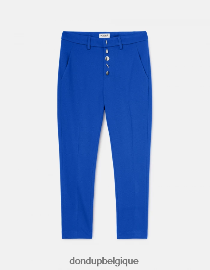 femmes vêtements DONDUP bleu royal pantalon slim en jersey Carmen 8826D0235
