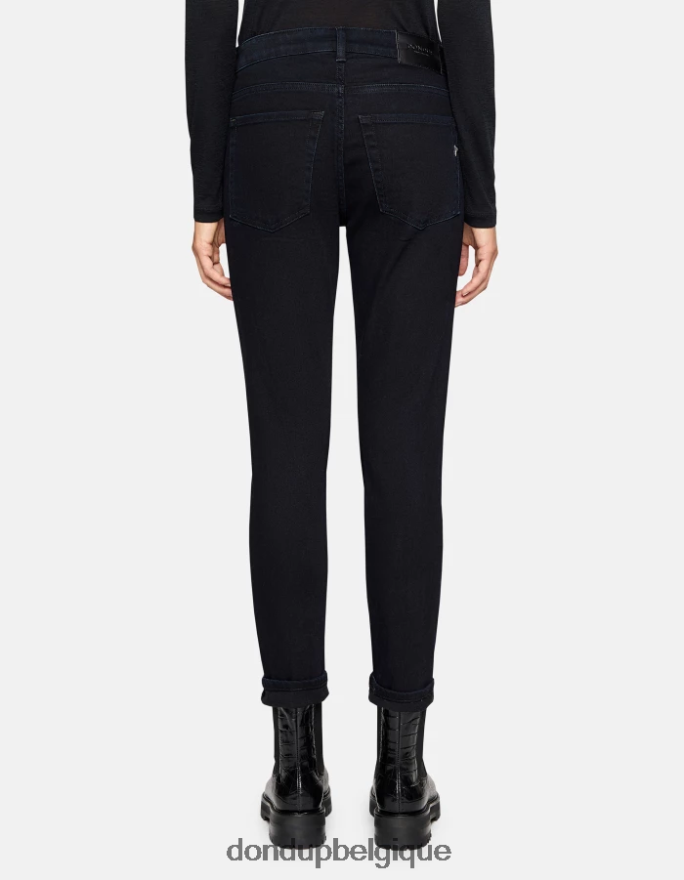 femmes vêtements DONDUP bleu touareg jean mila en denim stretch coupe carotte 8826D021