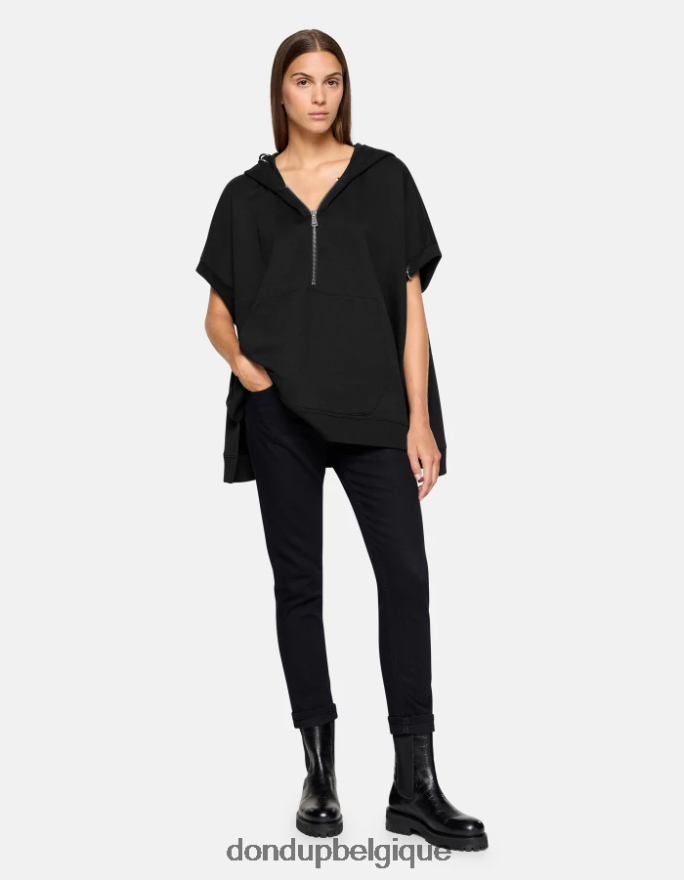 femmes vêtements DONDUP bleu touareg jean mila en denim stretch coupe carotte 8826D021