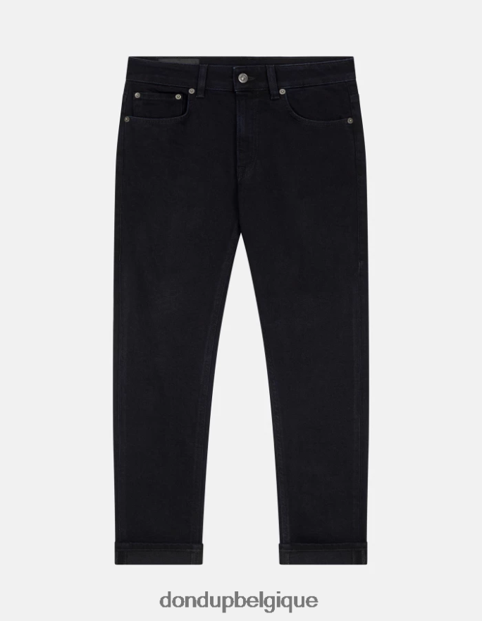 femmes vêtements DONDUP bleu touareg jean mila en denim stretch coupe carotte 8826D021