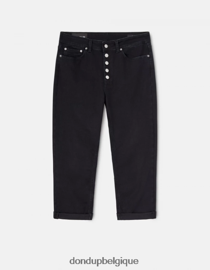 femmes vêtements DONDUP bleu touareg koons - jean ample en denim stretch 8826D0116