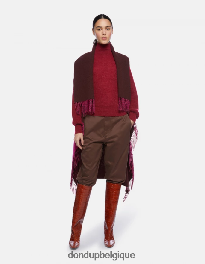 femmes vêtements DONDUP brun pantalon en coton coupe carotte janis 8826D0159