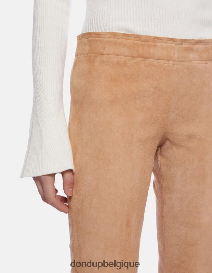 femmes vêtements DONDUP cannelle legging en daim 8826D0141