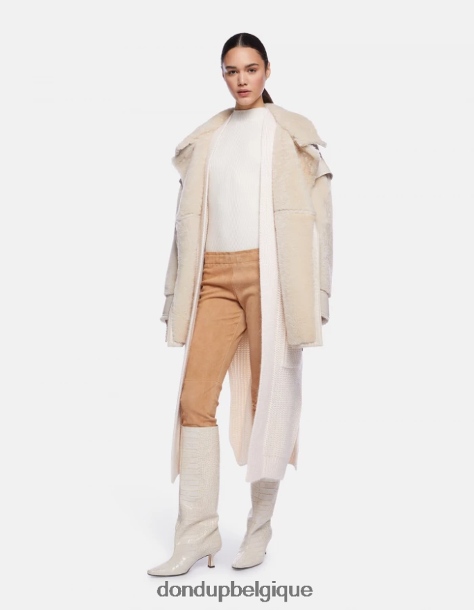 femmes vêtements DONDUP cannelle legging en daim 8826D0141