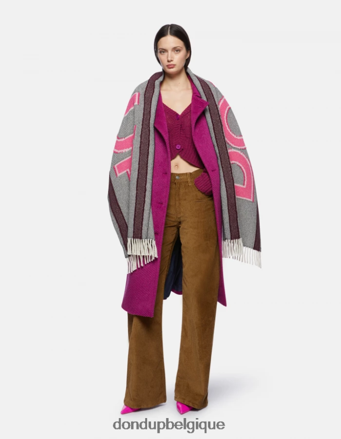 femmes vêtements DONDUP cannelle pantalon large en velours ambre 8826D045