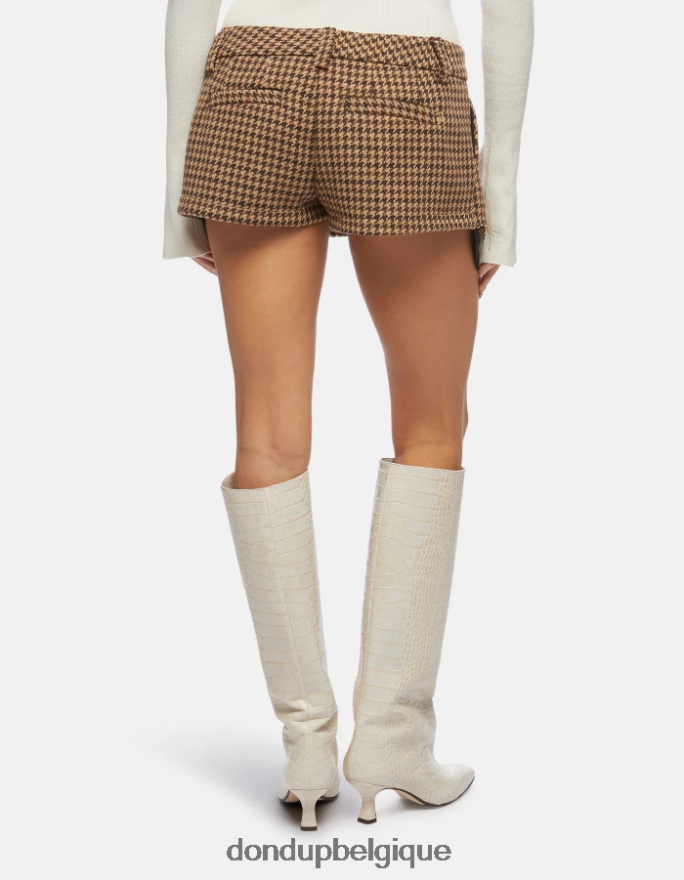 femmes vêtements DONDUP cioccolato mini-jupe en laine mélangée 8826D0398