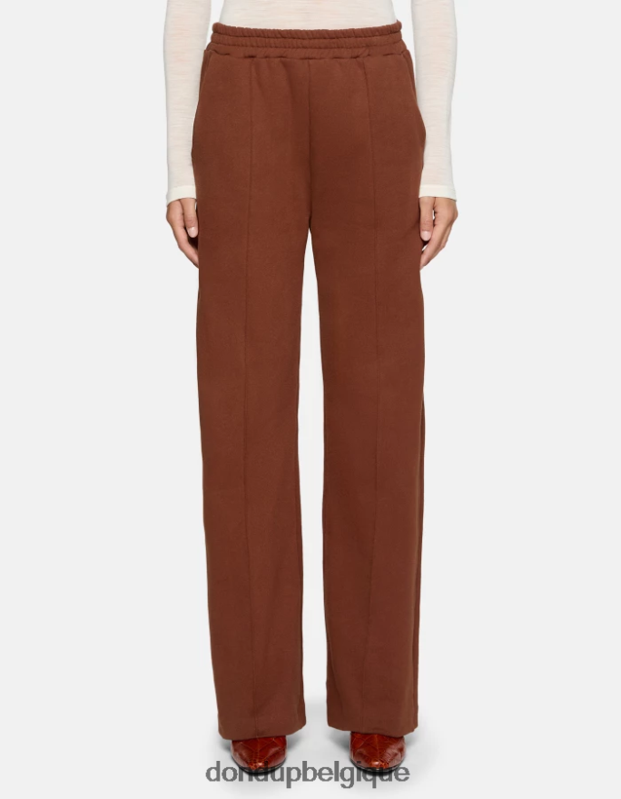 femmes vêtements DONDUP cioccolato pantalon large en polaire 8826D0170