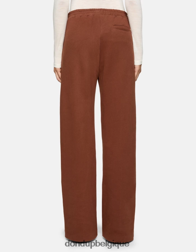 femmes vêtements DONDUP cioccolato pantalon large en polaire 8826D0170