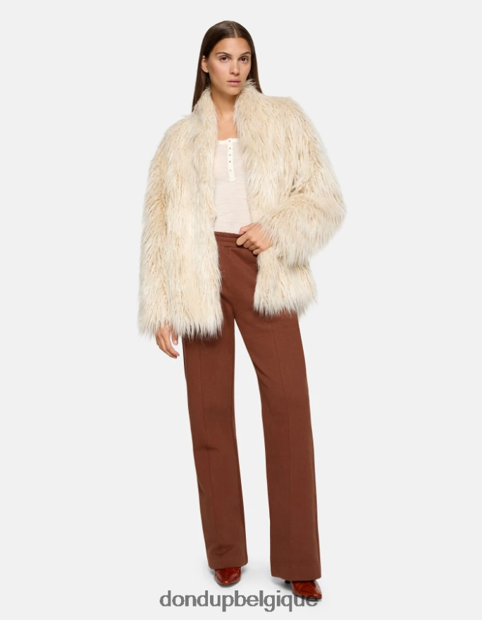 femmes vêtements DONDUP cioccolato pantalon large en polaire 8826D0170