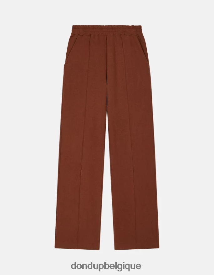 femmes vêtements DONDUP cioccolato pantalon large en polaire 8826D0170
