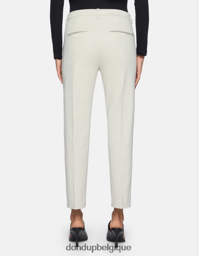 femmes vêtements DONDUP gesso pantalon ample en tricotine nima 8826D0231