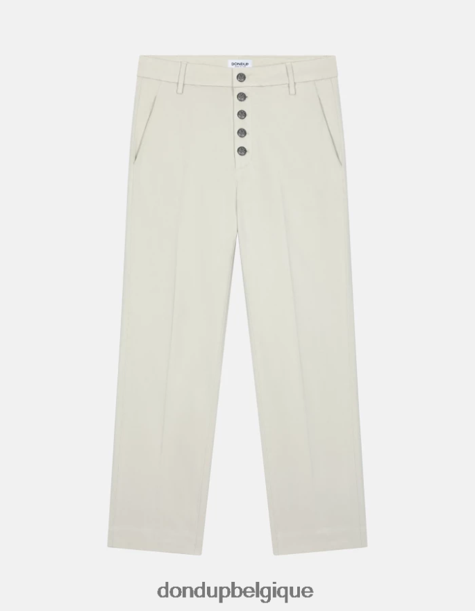 femmes vêtements DONDUP gesso pantalon ample en tricotine nima 8826D0231