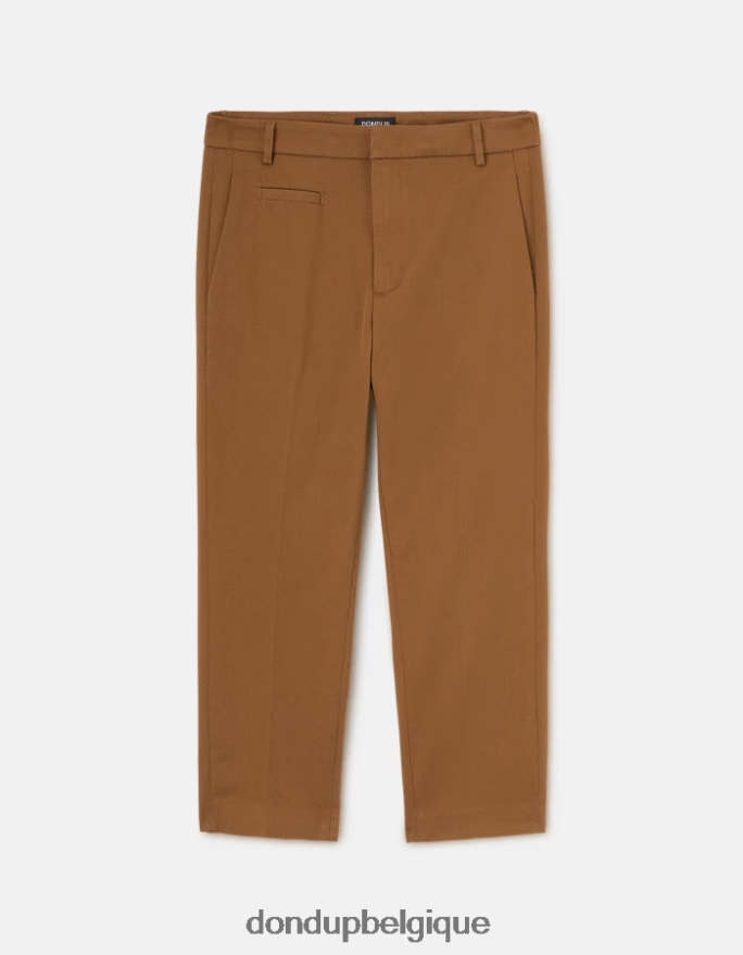 femmes vêtements DONDUP kaki pantalon coupe carotte en coton ariel 8826D0201