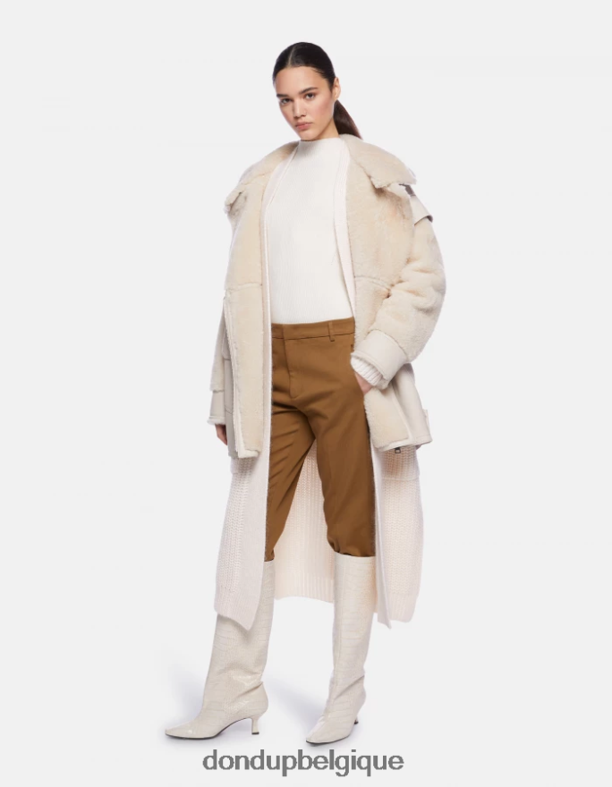 femmes vêtements DONDUP kaki pantalon coupe carotte en coton ariel 8826D0201