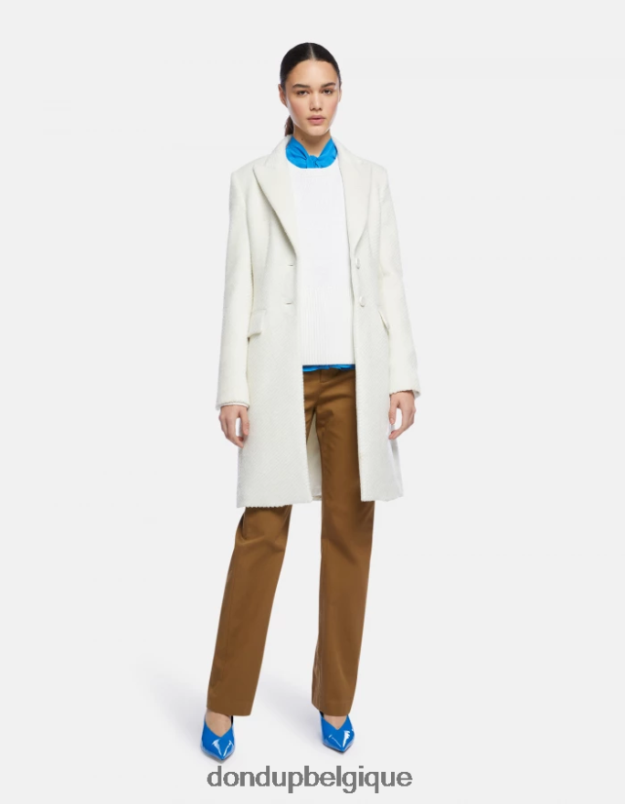 femmes vêtements DONDUP kaki pantalon coupe classique en coton Patty 8826D0149