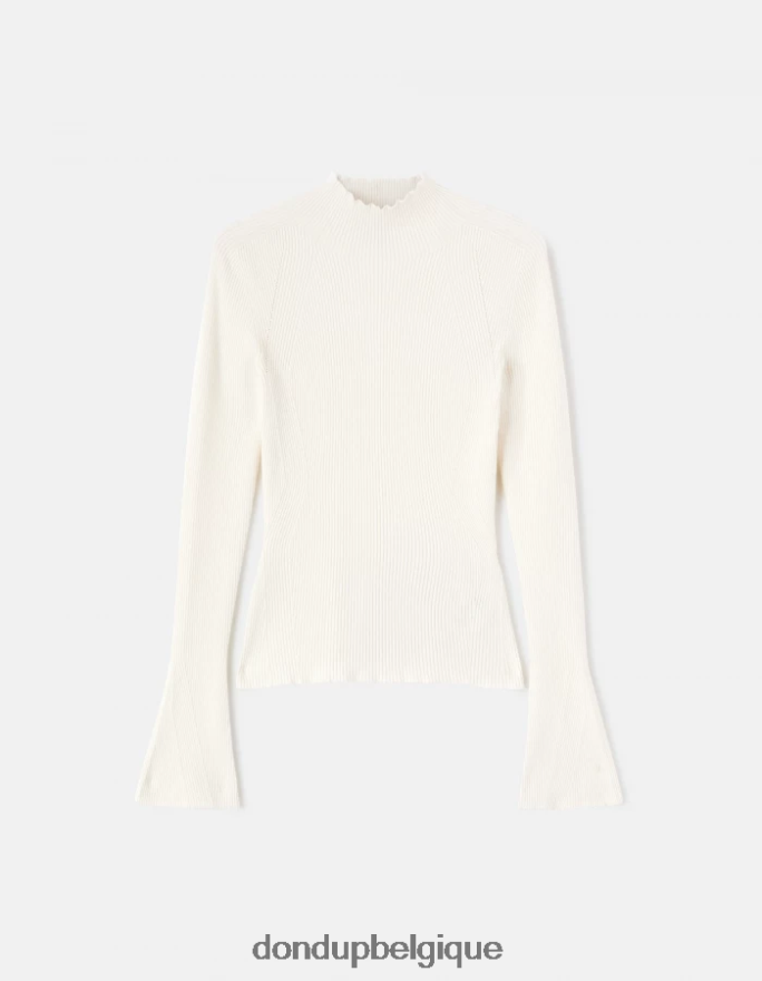 femmes vêtements DONDUP lievito pull slim fit en viscose à col polo 8826D0306
