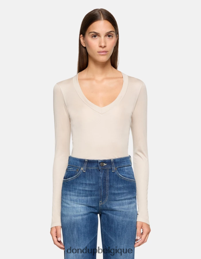 femmes vêtements DONDUP lievito t-shirt coupe slim 8826D0414