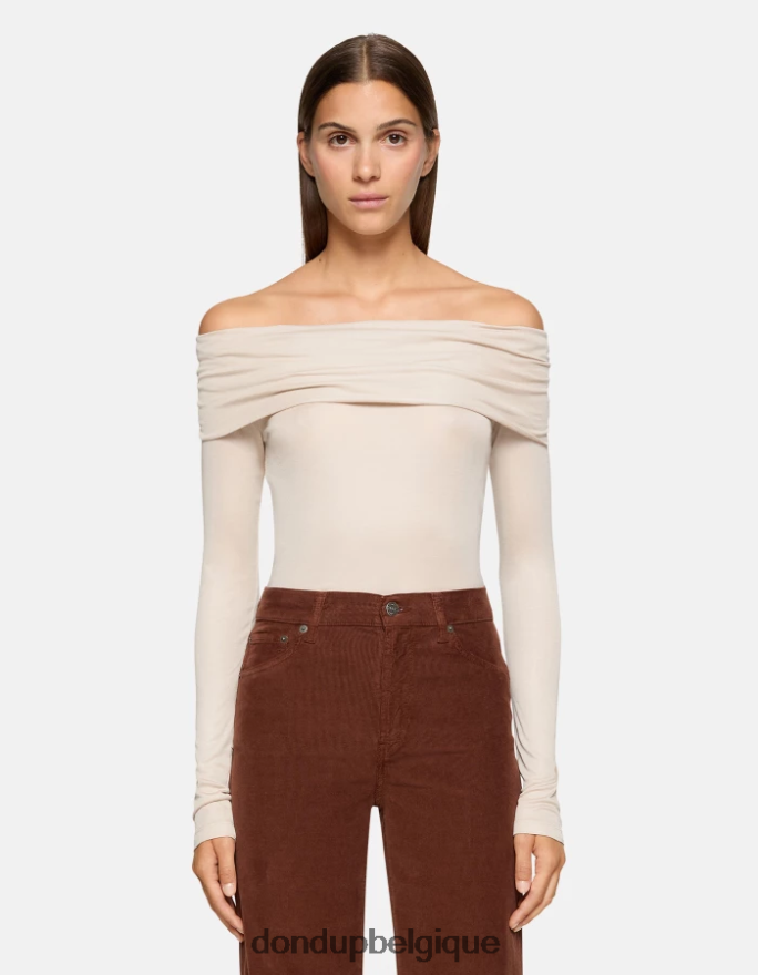 femmes vêtements DONDUP lievito t-shirt coupe slim 8826D0437
