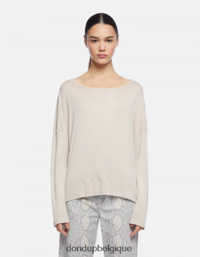 femmes vêtements DONDUP lievito t-shirt oversize en interlock 8826D0447