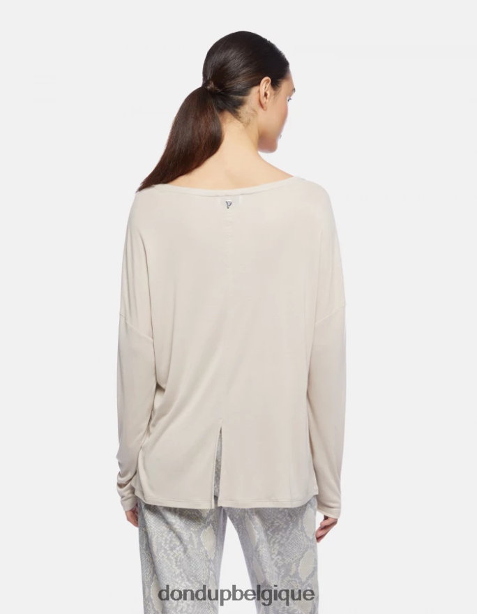 femmes vêtements DONDUP lievito t-shirt oversize en interlock 8826D0447