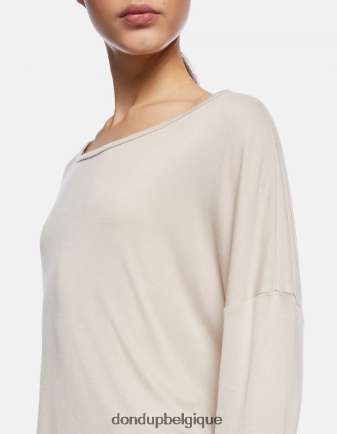 femmes vêtements DONDUP lievito t-shirt oversize en interlock 8826D0447