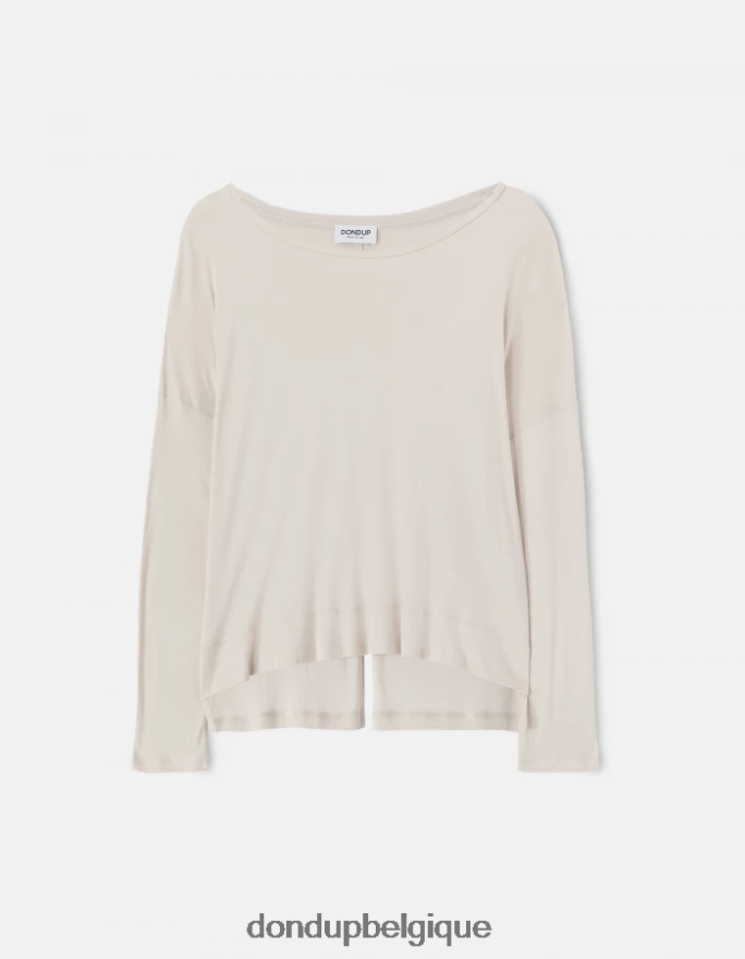 femmes vêtements DONDUP lievito t-shirt oversize en interlock 8826D0447