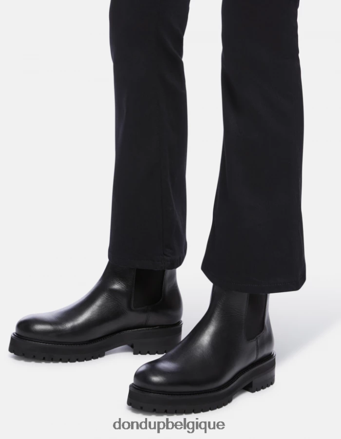 femmes vêtements DONDUP noir Mandy - Jean bootcut super skinny en denim stretch 8826D079