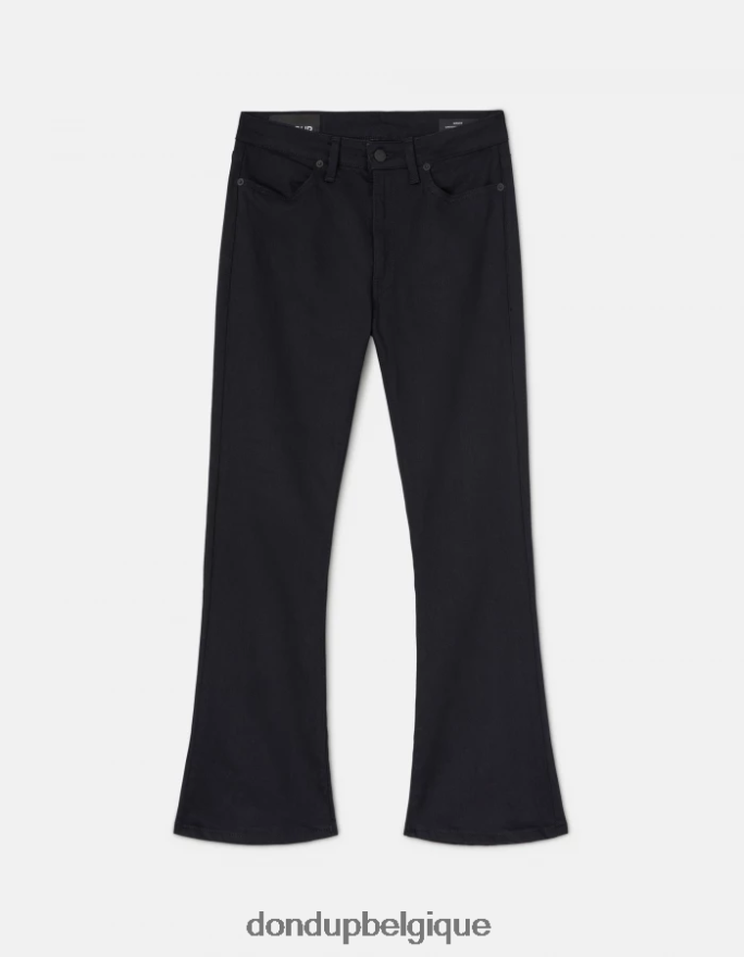 femmes vêtements DONDUP noir Mandy - Jean bootcut super skinny en denim stretch 8826D079