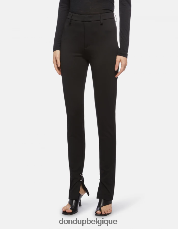 femmes vêtements DONDUP noir Suzi - Pantalon super skinny en jersey 8826D0124