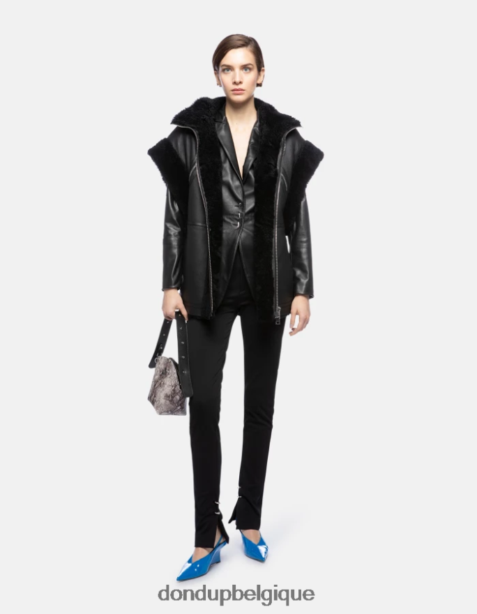 femmes vêtements DONDUP noir Suzi - Pantalon super skinny en jersey 8826D0124