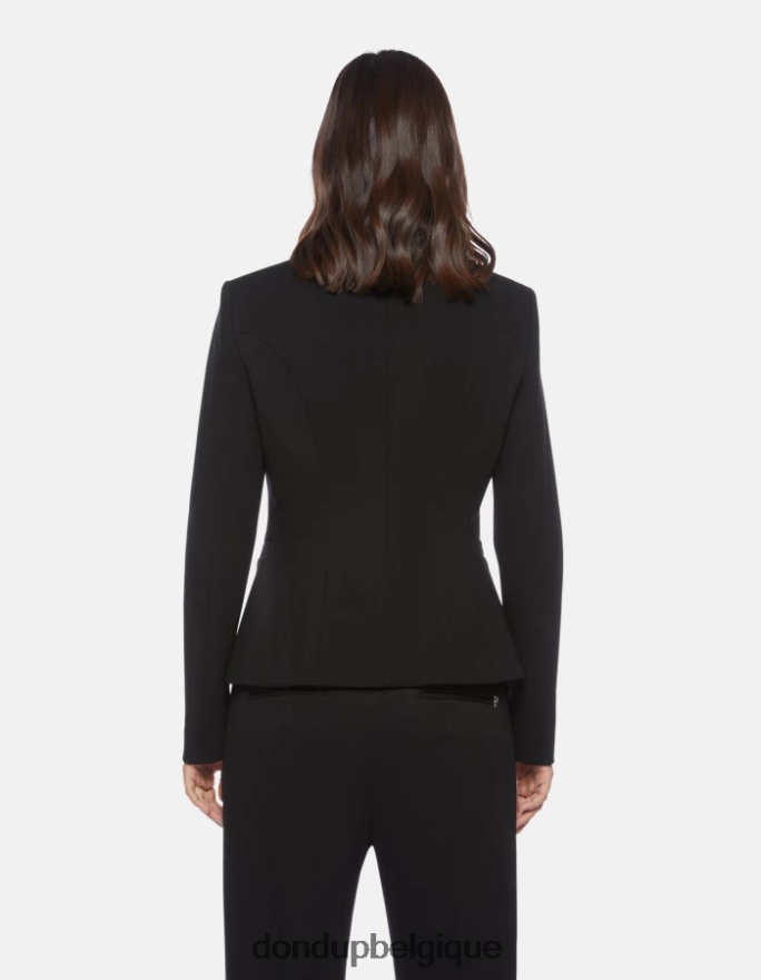 femmes vêtements DONDUP noir blazer à double boutonnage 8826D0390
