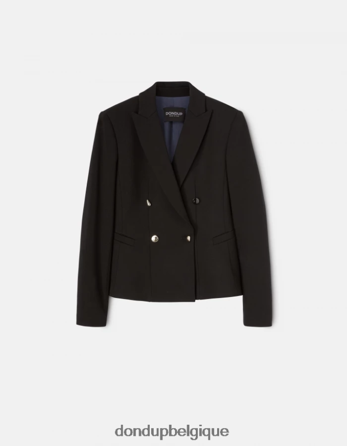 femmes vêtements DONDUP noir blazer à double boutonnage 8826D0390