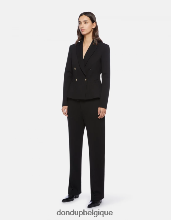 femmes vêtements DONDUP noir blazer à double boutonnage 8826D0390