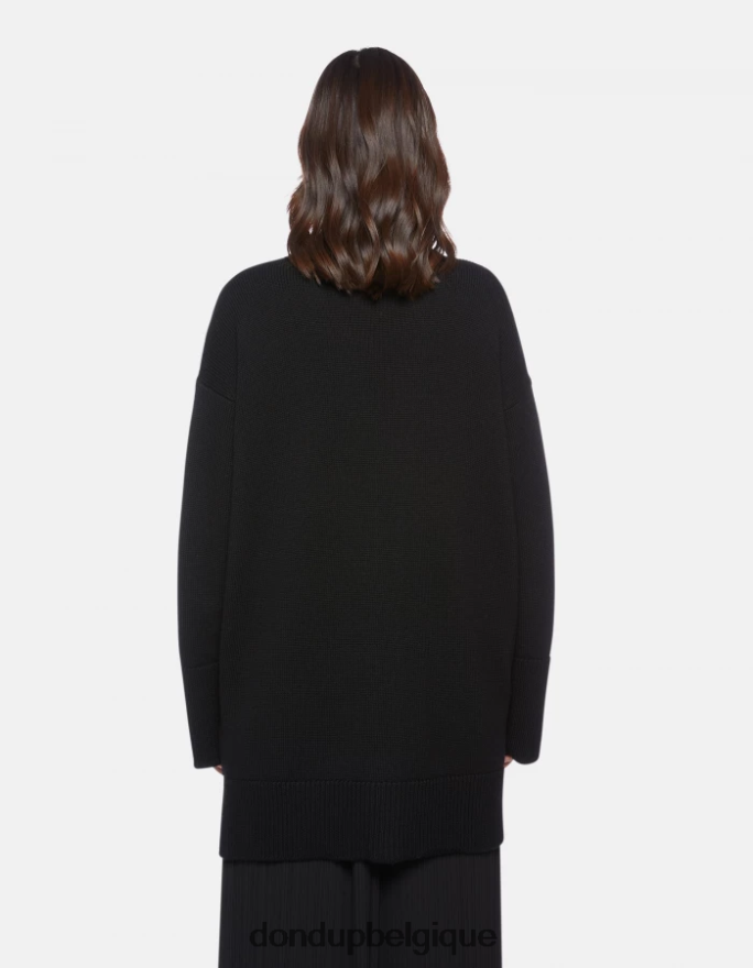 femmes vêtements DONDUP noir cardigan oversize en laine 8826D0318