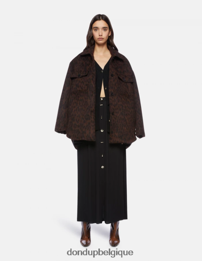 femmes vêtements DONDUP noir cardigan oversize en laine 8826D0318