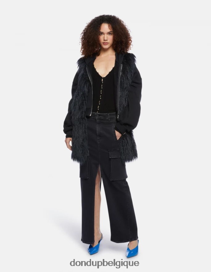 femmes vêtements DONDUP noir cardigan slim en viscose 8826D0337