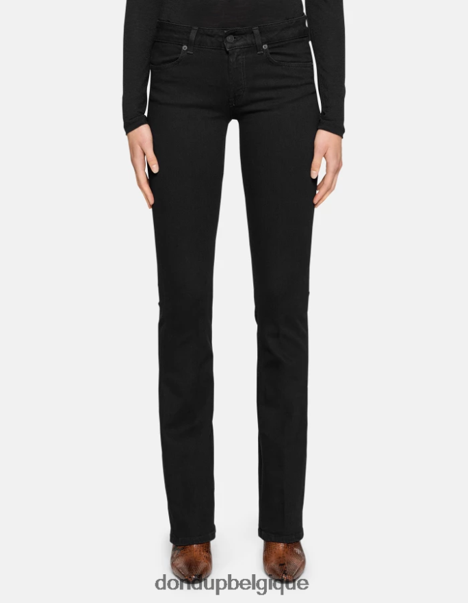femmes vêtements DONDUP noir jean bootcut lola en denim stretch 8826D07
