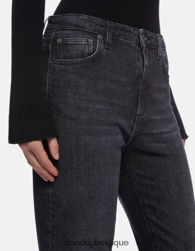 femmes vêtements DONDUP noir jean coupe classique en denim stretch cindy 8826D064