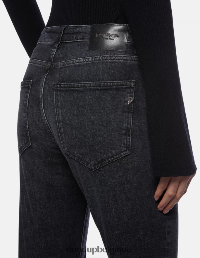 femmes vêtements DONDUP noir jean coupe classique en denim stretch cindy 8826D064