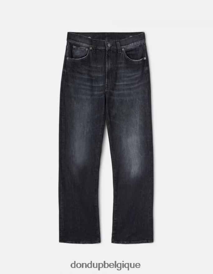 femmes vêtements DONDUP noir jean large en denim stretch mabel 8826D0104