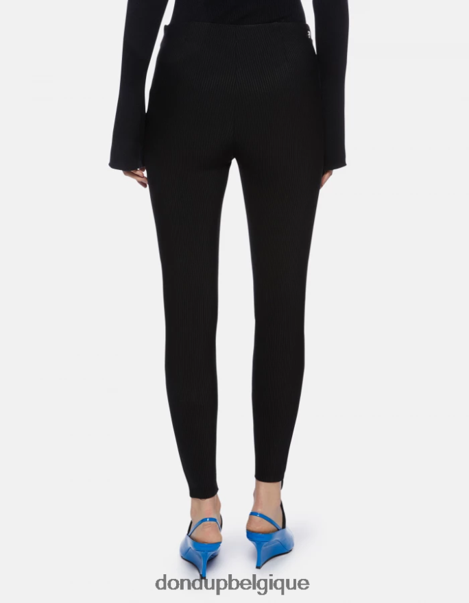 femmes vêtements DONDUP noir legging en jersey amy 8826D0144