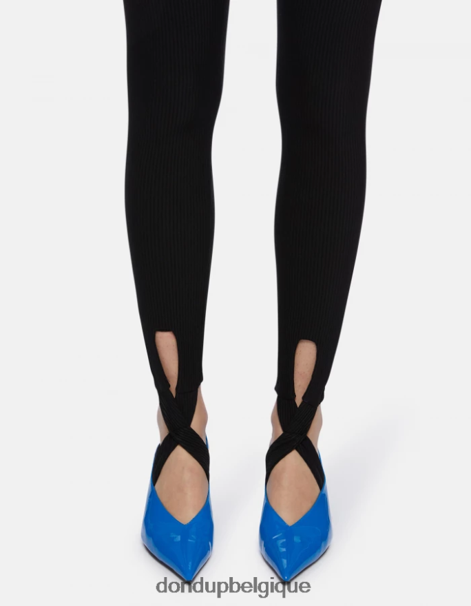 femmes vêtements DONDUP noir legging en jersey amy 8826D0144