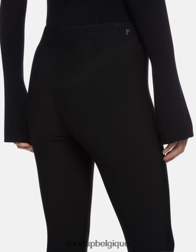femmes vêtements DONDUP noir legging en jersey amy 8826D0144
