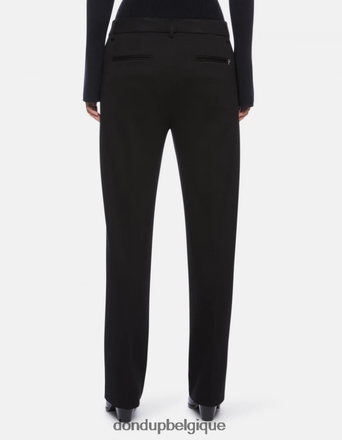 femmes vêtements DONDUP noir meli pantalon ample en jersey 30 pouces 8826D0227