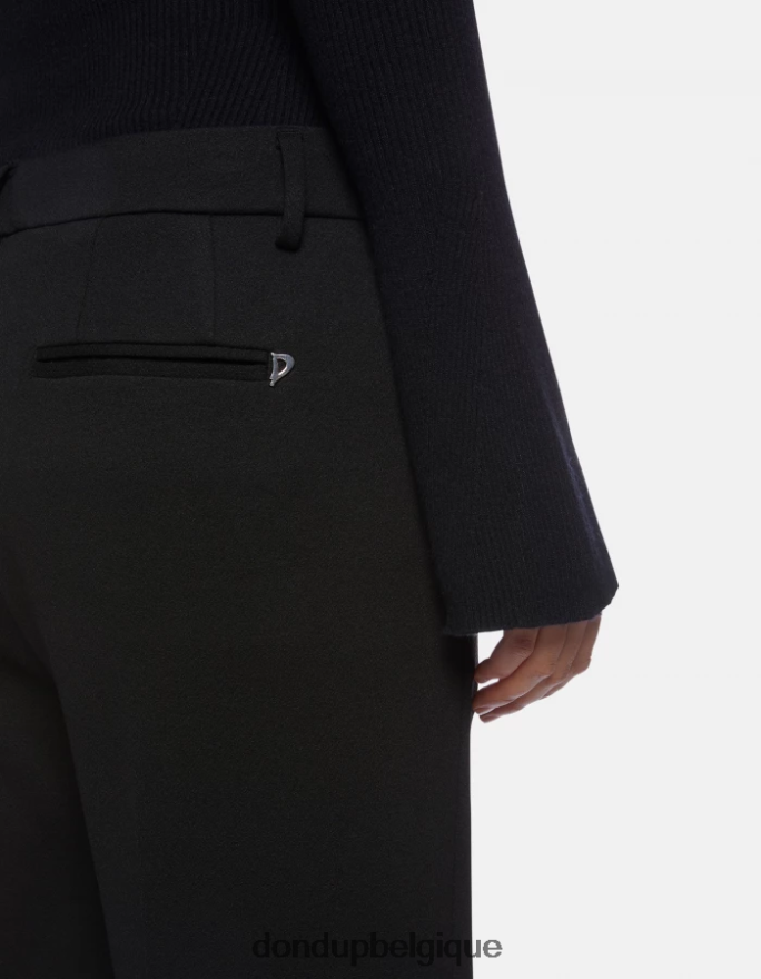 femmes vêtements DONDUP noir meli pantalon ample en jersey 30 pouces 8826D0227