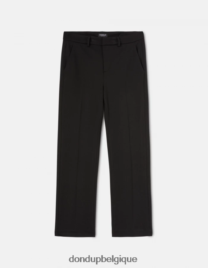 femmes vêtements DONDUP noir meli pantalon ample en jersey 30 pouces 8826D0227