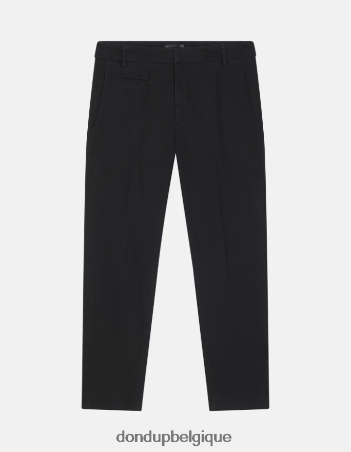 femmes vêtements DONDUP noir pantalon 27 pouces coupe carotte en coton ariel 8826D0165