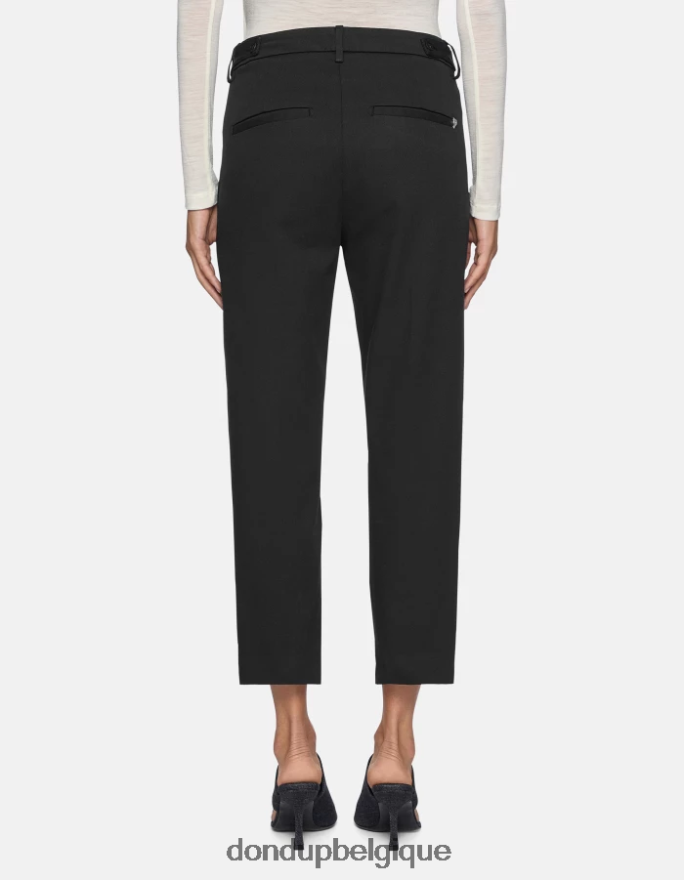 femmes vêtements DONDUP noir pantalon coupe carotte en coton ariel 8826D0200