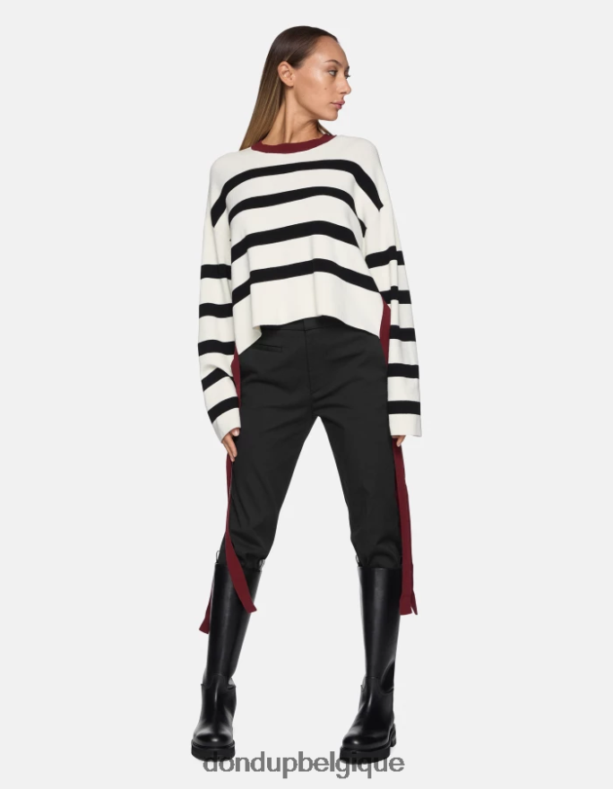 femmes vêtements DONDUP noir pantalon coupe carotte en coton ariel 8826D0200